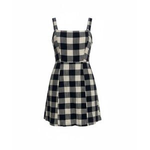 Primark Sleeveless Checkered Mini Dress Black White Size 6